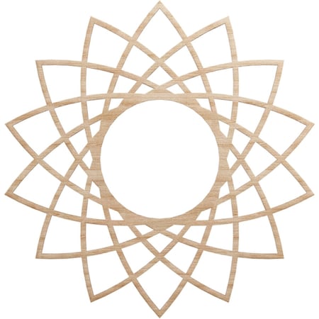 Ekena Millwork Eleanor Wood Fretwork Pierced Ceiling Medallion, Alder, 26"OD x 10"ID x 3/8"T CMWP26X26X0375EAAL